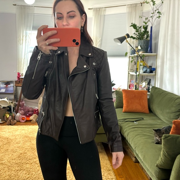 Jackets & Blazers - NWT All Saint’s Catch Biker Oxblood Red Leather Moto Jacket sz 4